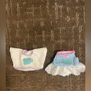 Vintage 2000s Y2K Doll Clothes Shirt Exclamation Point Unique Lace Poke Dot